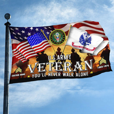 Premium Custom US Army Grommet Flag, Gift For Army Veteran, Gifts For Dad, For Husband, Best Gifts On Father's Day, Independence Day, Veterans Day.