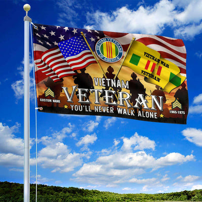 Premium Custom Vietnam Veteran Grommet Flag, Gift For Vietnam Veteran, Gifts For Dad, For Husband, Best Gifts On Father's Day, Independence Day, Veterans Day.