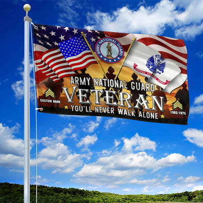 Premium Custom Army National Guard Grommet Flag, Gift For Army National Guard Veteran, Gifts For Dad, For Husband, Best Gifts On Father's Day, Independence Day, Veterans Day.