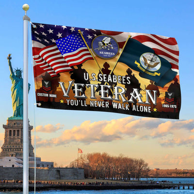 Premium Custom US Seabees Grommet Flag, Gift For Seabees Veteran, Gifts For Dad, For Husband, Best Gifts On Father's Day, Independence Day, Veterans Day.