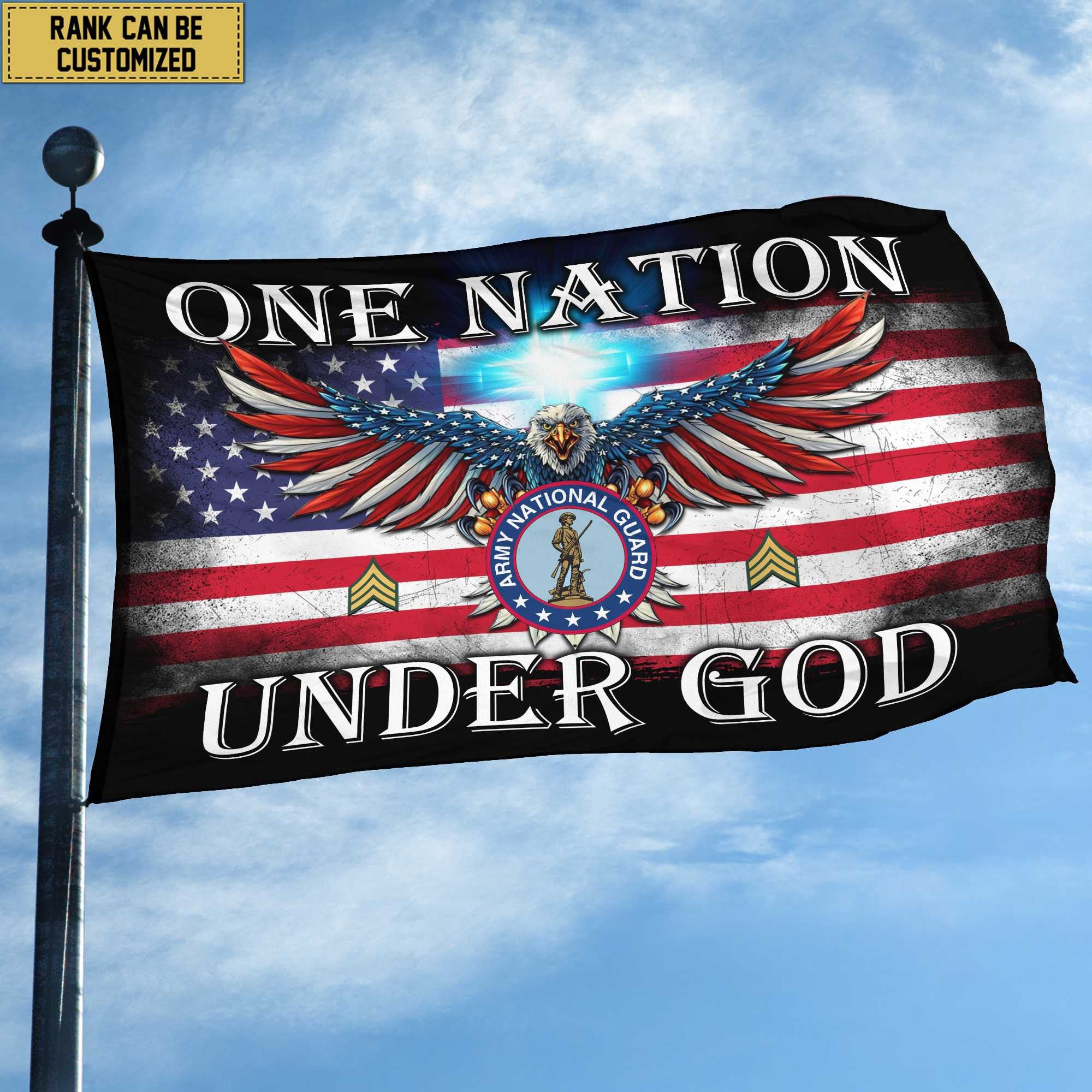 Unique Custom Army National Guard Grommet Flag, Gift For Army National Guard Veteran, Gifts For Dad, For Husband, Best Gifts On Father's Day, Independence Day, Veterans Day.