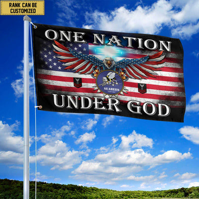 Unique Custom US Seabees Grommet Flag, Gift For Seabees Veteran, Gifts For Dad, For Husband, Best Gifts On Father's Day, Independence Day, Veterans Day.