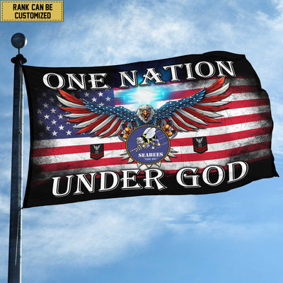 Unique Custom US Seabees Grommet Flag, Gift For Seabees Veteran, Gifts For Dad, For Husband, Best Gifts On Father's Day, Independence Day, Veterans Day.