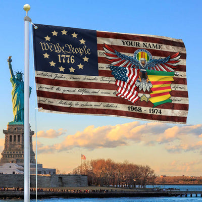 Premium Custom Vietnam Veteran Grommet Flag, Gift For Vietnam Veteran, Best Gifts On Father's Day, Memorial Day, Independence Day, Veterans Day.