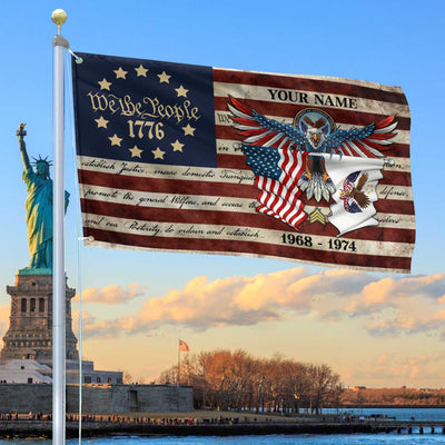 Premium Custom US Veteran Grommet Flag, Gift For US Veteran, Best Gifts On Father's Day, Memorial Day, Independence Day, Veterans Day.
