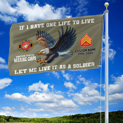 Unique Custom USMC Grommet Flag, Gift For Marine Veteran, Gifts For Dad, For Husband, Best Gifts On Father's Day, Independence Day, Veterans Day.