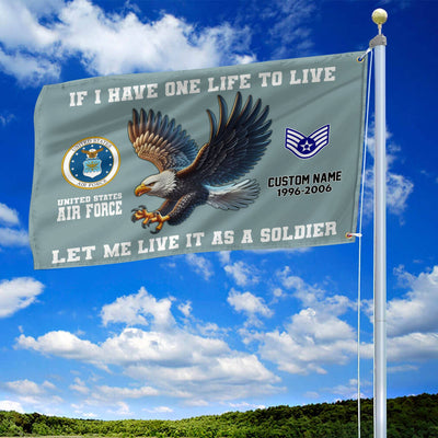 Unique Custom USAF Grommet Flag, Gift For Air Force Veteran, Gifts For Dad, For Husband, Best Gifts On Father's Day, Independence Day, Veterans Day.