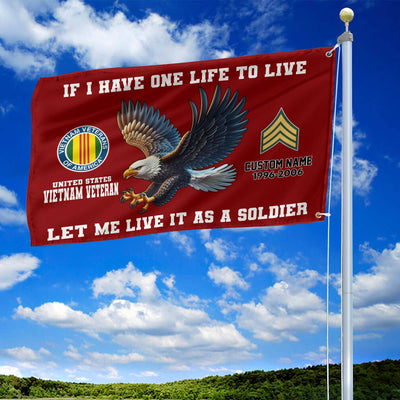 Unique Custom Vietnam Veteran Grommet Flag, Gift For Vietnam Veteran, Gifts For Dad, For Husband, Best Gifts On Father's Day, Independence Day, Veterans Day.