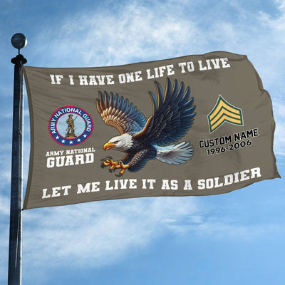 Unique Custom Army National Guard Grommet Flag, Gift For Army National Guard Veteran, Gifts For Dad, For Husband, Best Gifts On Father's Day, Independence Day, Veterans Day.