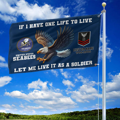 Unique Custom US Seabees Grommet Flag, Gift For Seabees Veteran, Gifts For Dad, For Husband, Best Gifts On Father's Day, Independence Day, Veterans Day.