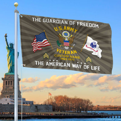 US Army Custom Grommet Flag, Gifts For Army Veteran, Best Gifts On Father's Day, Armed Forces Day, Independence Day, Veterans Day.