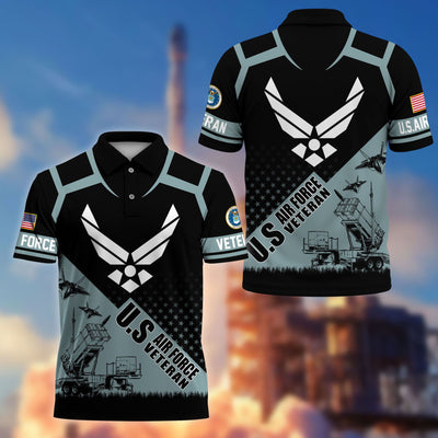 Premium US Veterans Polo Shirt, Gifts For US Veterans, Gifts On Father's Day, Independence Day, Armed Forces Day, Veterans Day.