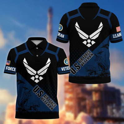 Premium US Veterans Polo Shirt, Gifts For US Veterans, Gifts On Father's Day, Independence Day, Armed Forces Day, Veterans Day.