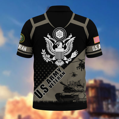 Premium US Veterans Polo Shirt, Gifts For US Veterans, Gifts On Father's Day, Independence Day, Armed Forces Day, Veterans Day.