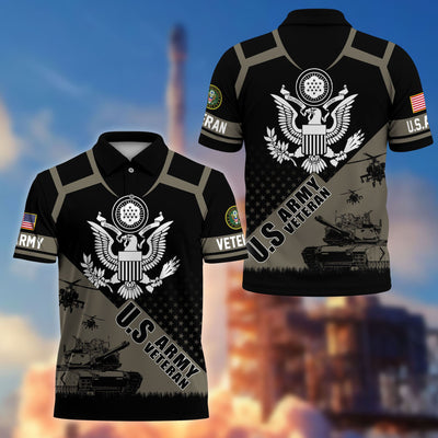 Premium US Veterans Polo Shirt, Gifts For US Veterans, Gifts On Father's Day, Independence Day, Armed Forces Day, Veterans Day.