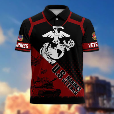 Premium US Veterans Polo Shirt, Gifts For US Veterans, Gifts On Father's Day, Independence Day, Armed Forces Day, Veterans Day.