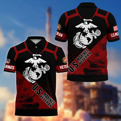 Premium US Veterans Polo Shirt, Gifts For US Veterans, Gifts On Father's Day, Independence Day, Armed Forces Day, Veterans Day.