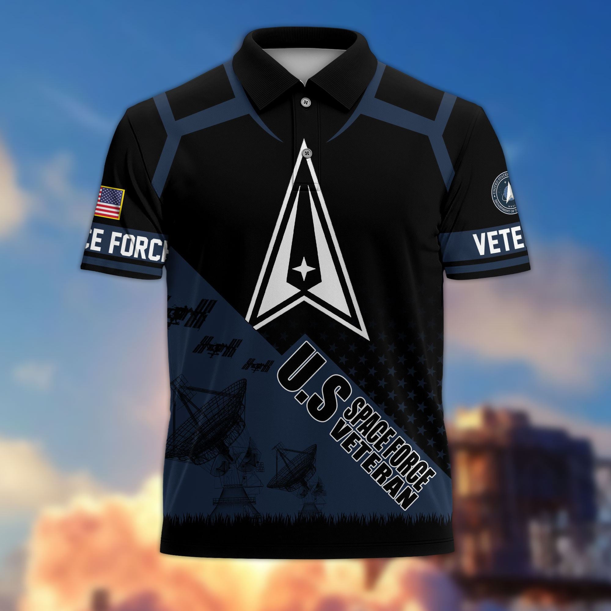 Premium US Veterans Polo Shirt, Gifts For US Veterans, Gifts On Father's Day, Independence Day, Armed Forces Day, Veterans Day.