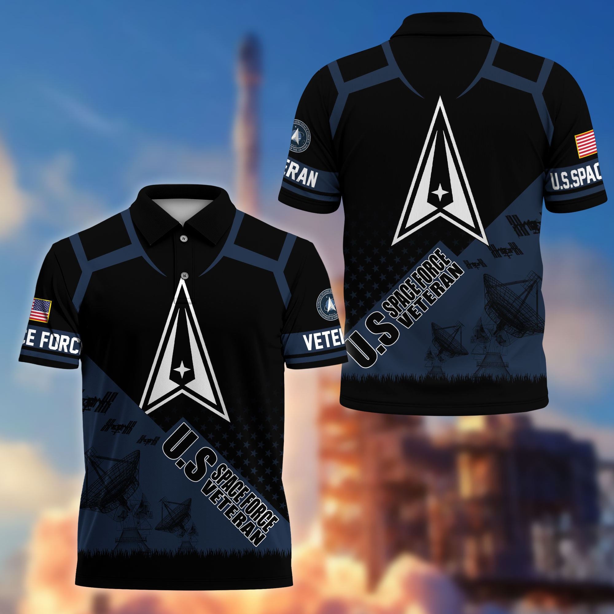 Premium US Veterans Polo Shirt, Gifts For US Veterans, Gifts On Father's Day, Independence Day, Armed Forces Day, Veterans Day.