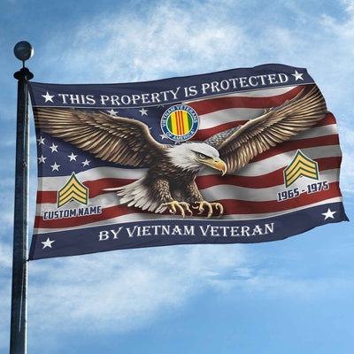 Unique Custom Name, Rank, Year, Vietnam Veteran Grommet Flag, Gifts For Vietnam Veteran, Gifts For Dad, For Husband, Best Gifts On Father's Day, Independence Day, Veterans Day.