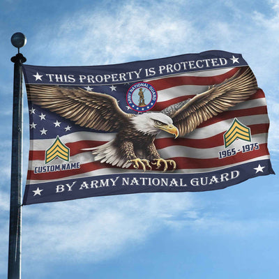 Unique Custom Name, Rank, Year, US Army National Guard Grommet Flag, Gifts For Army National Guard Veteran, Gifts For Dad, For Husband, Best Gifts On Father's Day, Independence Day, Veterans Day.