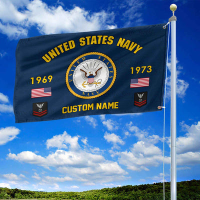 Premium Custom US Navy Grommet Flag, Gifts For Navy Veteran, Best Gifts On Father's Day, Armed Forces Day, Independence Day, Veterans Day.