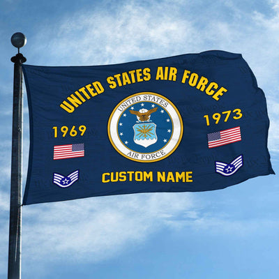 Premium Custom USAF Grommet Flag, Gifts For Air Force Veteran, Best Gifts On Father's Day, Armed Forces Day, Independence Day, Veterans Day.