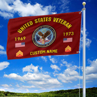 Premium Custom US Veteran Grommet Flag, Gifts For US Veteran, Best Gifts On Father's Day, Armed Forces Day, Independence Day, Veterans Day.