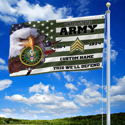 Premium Custom US Army Grommet Flag, Gifts For Army Veteran, Best Gifts On Father's Day, Armed Forces Day, Independence Day, Veterans Day.
