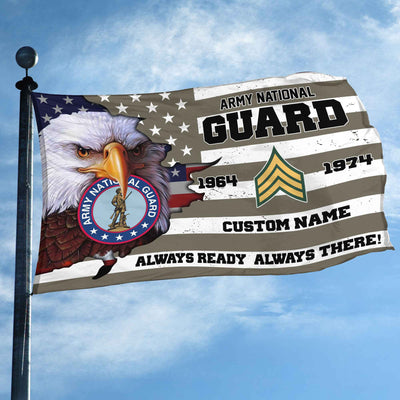Premium Custom US Army National Guard Grommet Flag, Gifts For Army National Guard Veteran, Best Gifts On Father's Day, Armed Forces Day, Independence Day, Veterans Day.
