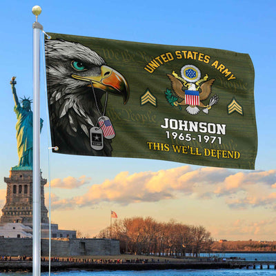 US Army Custom Grommet Flag, Gifts For Army Veteran, Best Gifts On Father's Day, Armed Forces Day, Independence Day, Veterans Day.