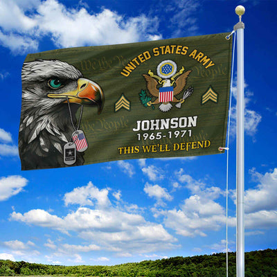 US Army Custom Grommet Flag, Gifts For Army Veteran, Best Gifts On Father's Day, Armed Forces Day, Independence Day, Veterans Day.