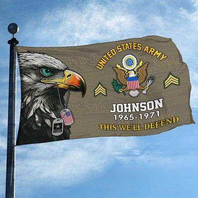 US Army Custom Grommet Flag, Gifts For Army Veteran, Best Gifts On Father's Day, Armed Forces Day, Independence Day, Veterans Day.