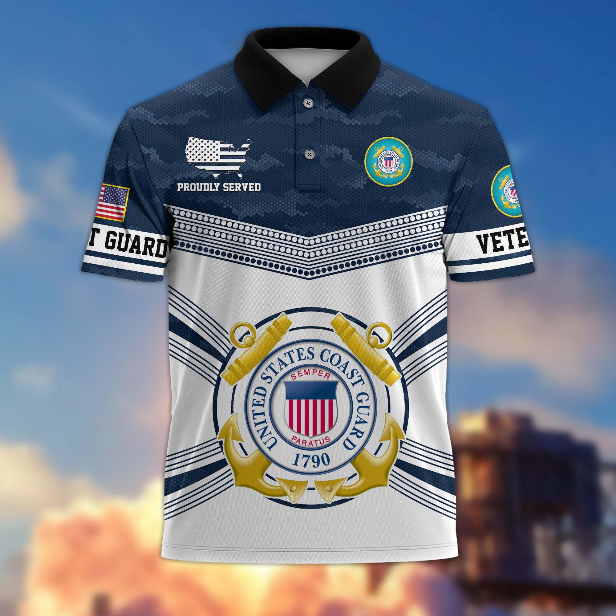 Premium US Veterans Polo Shirt, Gifts For US Veterans, Gifts On Father's Day, Independence Day, Armed Forces Day, Veterans Day.
