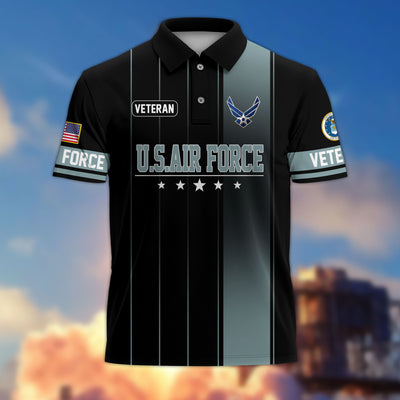 Premium US Veterans Polo Shirt, Gifts For US Veterans, Gifts On Father's Day, Independence Day, Armed Forces Day, Veterans Day.