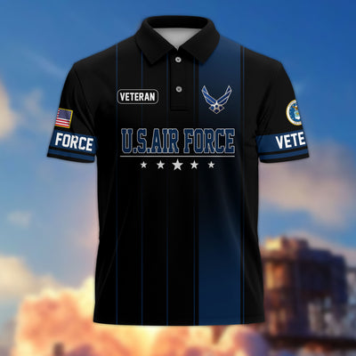 Premium US Veterans Polo Shirt, Gifts For US Veterans, Gifts On Father's Day, Independence Day, Armed Forces Day, Veterans Day.