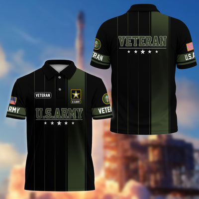 Premium US Veterans Polo Shirt, Gifts For US Veterans, Gifts On Father's Day, Independence Day, Armed Forces Day, Veterans Day.
