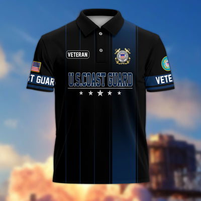 Premium US Veterans Polo Shirt, Gifts For US Veterans, Gifts On Father's Day, Independence Day, Armed Forces Day, Veterans Day.