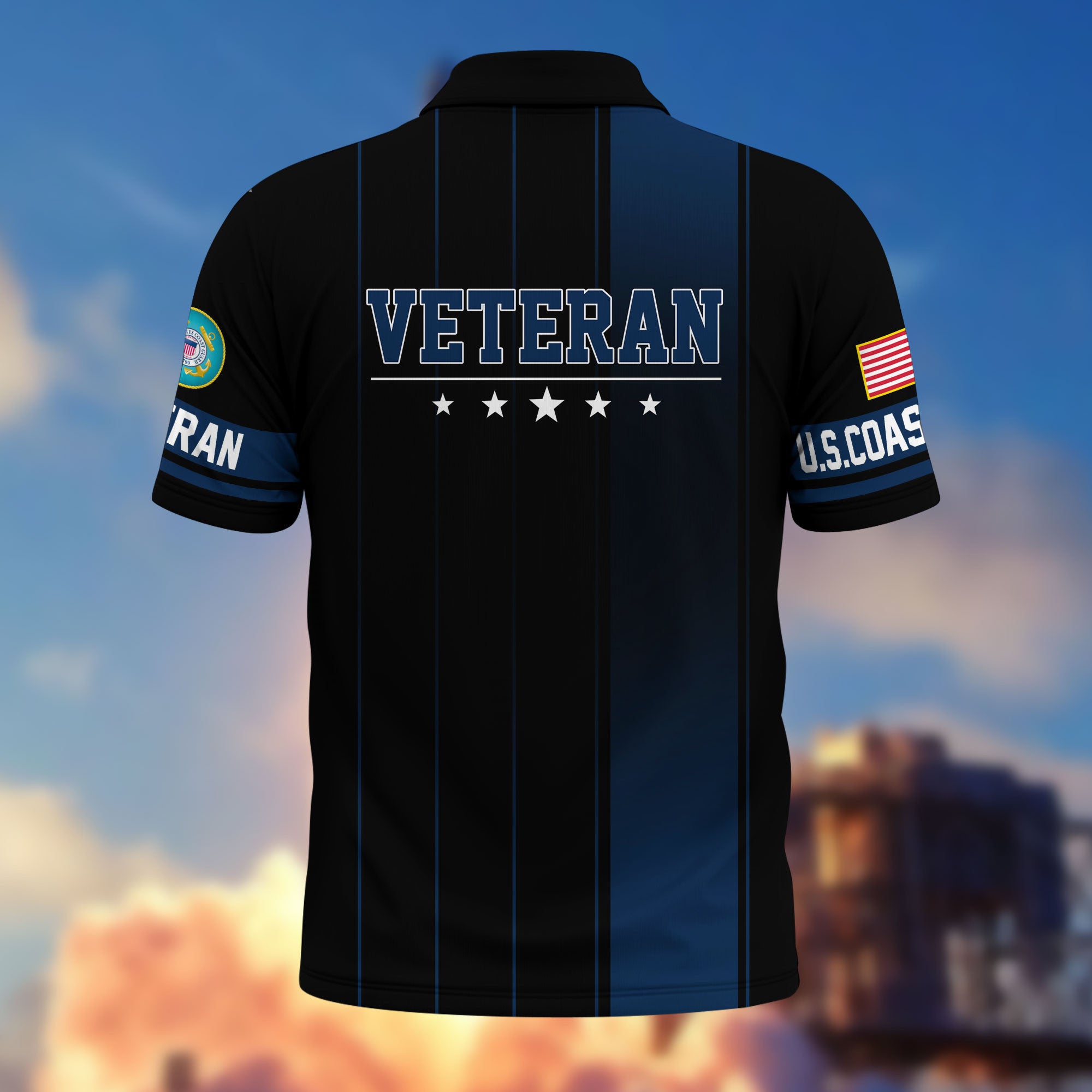 Premium US Veterans Polo Shirt, Gifts For US Veterans, Gifts On Father's Day, Independence Day, Armed Forces Day, Veterans Day.