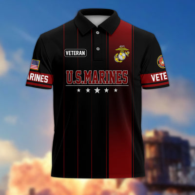 Premium US Veterans Polo Shirt, Gifts For US Veterans, Gifts On Father's Day, Independence Day, Armed Forces Day, Veterans Day.