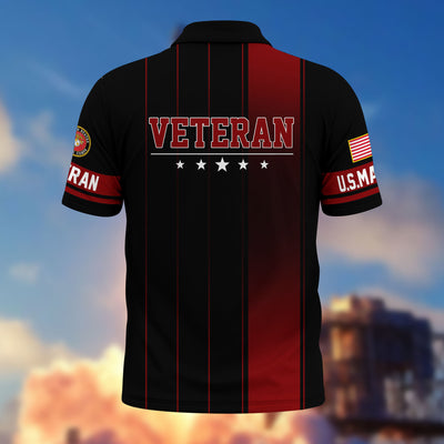 Premium US Veterans Polo Shirt, Gifts For US Veterans, Gifts On Father's Day, Independence Day, Armed Forces Day, Veterans Day.