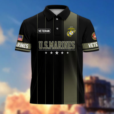 Premium US Veterans Polo Shirt, Gifts For US Veterans, Gifts On Father's Day, Independence Day, Armed Forces Day, Veterans Day.