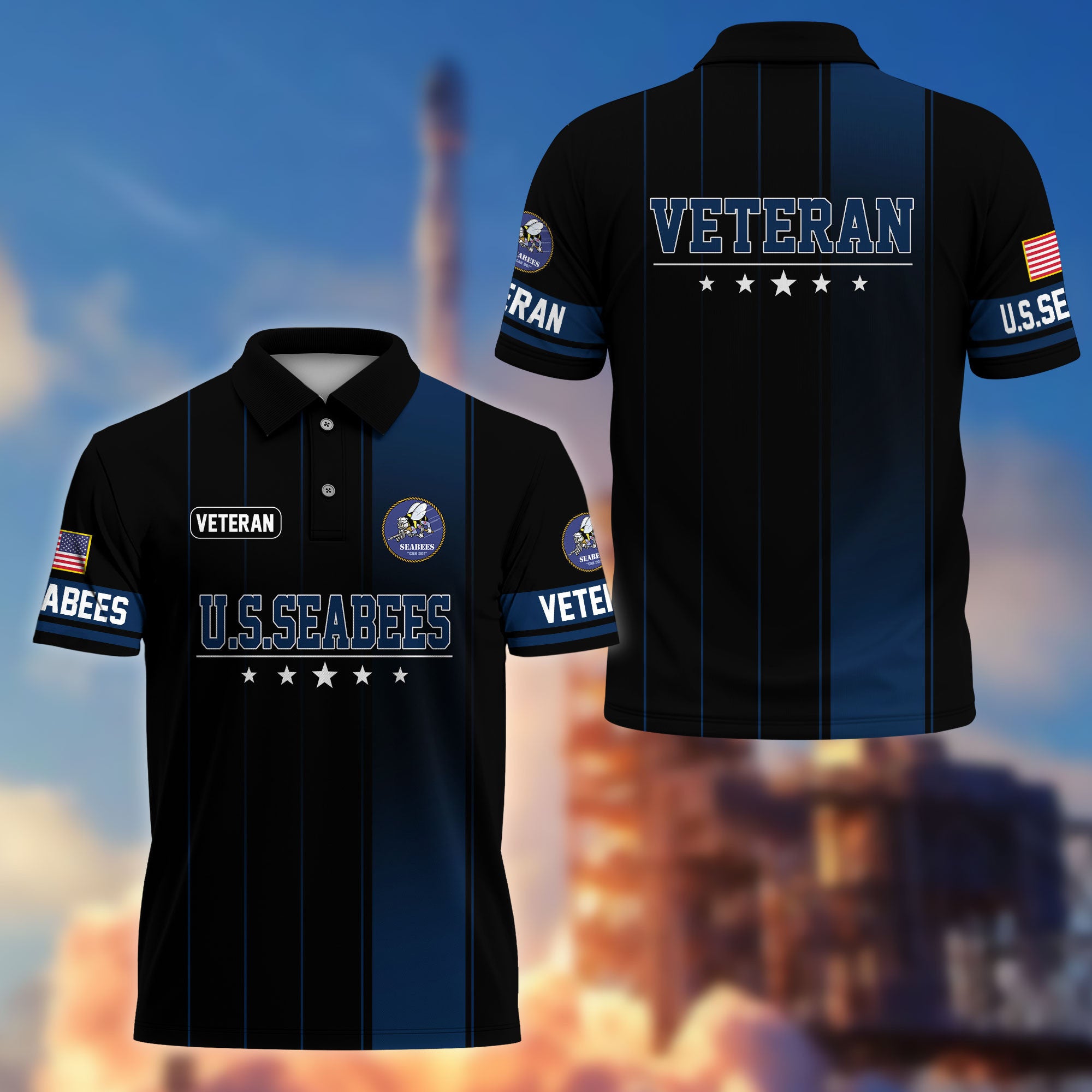 Premium US Veterans Polo Shirt, Gifts For US Veterans, Gifts On Father's Day, Independence Day, Armed Forces Day, Veterans Day.