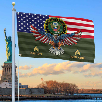 Premium Custom US Army Grommet Flag, Gifts For Army Veteran, Gifts For Dad, For Husband, Best Gifts On Father's Day, Armed Forces Day, Independence Day, Veterans Day.