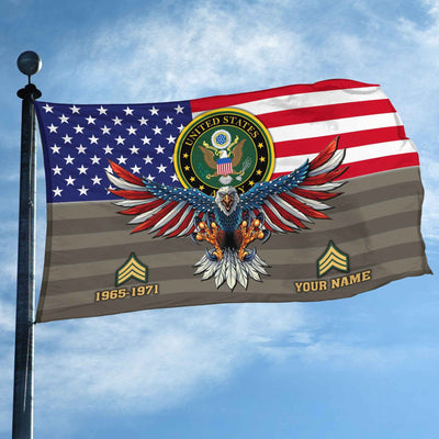 Premium Custom US Army Grommet Flag, Gifts For Army Veteran, Gifts For Dad, For Husband, Best Gifts On Father's Day, Armed Forces Day, Independence Day, Veterans Day.