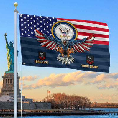 Premium Custom US Navy Grommet Flag, Gifts For Navy Veteran, Gifts For Dad, For Husband, Best Gifts On Father's Day, Armed Forces Day, Independence Day, Veterans Day.