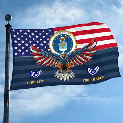 Premium Custom USAF Grommet Flag, Gifts For Air Force Veteran, Gifts For Dad, For Husband, Best Gifts On Father's Day, Armed Forces Day, Independence Day, Veterans Day.