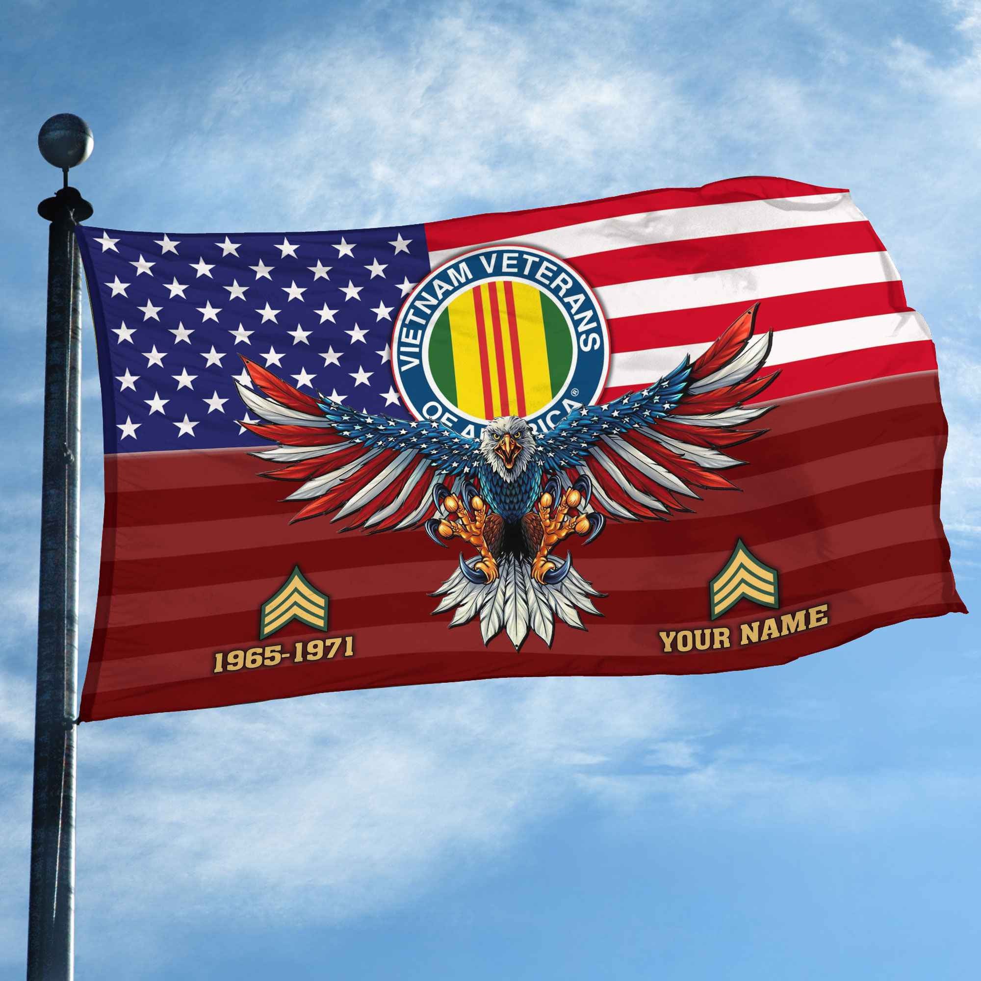 Premium Custom Vietnam Veteran Grommet Flag, Gifts For Vietnam Veteran, Gifts For Dad, For Husband, Best Gifts On Father's Day, Armed Forces Day, Independence Day, Veterans Day.