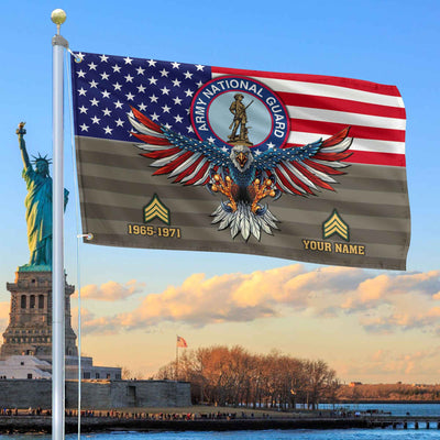 Premium Custom US Army National Guard Grommet Flag, Gifts For Army National Guard Veteran, Gifts For Dad, For Husband, Best Gifts On Father's Day, Armed Forces Day, Independence Day, Veterans Day.