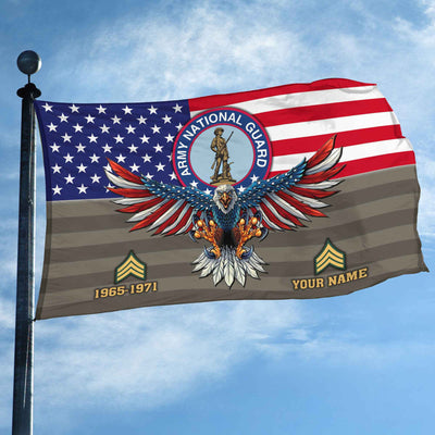 Premium Custom US Army National Guard Grommet Flag, Gifts For Army National Guard Veteran, Gifts For Dad, For Husband, Best Gifts On Father's Day, Armed Forces Day, Independence Day, Veterans Day.